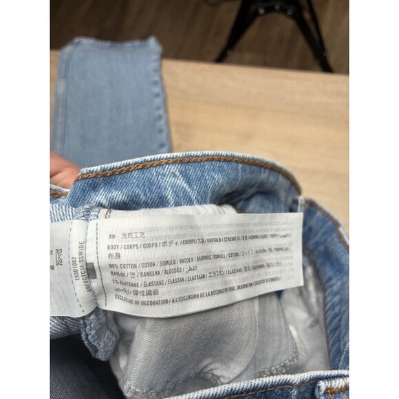 Abercrombie Curve Love 90s Straight Ultra High Rise Jeans Size 27 Light Wash - Picture 6 of 7